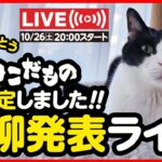 🔴【10月26日(土) 20時スタート】ねこだもの川柳 採用発表ライブ👏