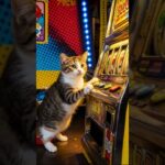 ネコのギャンブル【おもしろ動画/funny videos】#猫 #ganble #slot #スロット